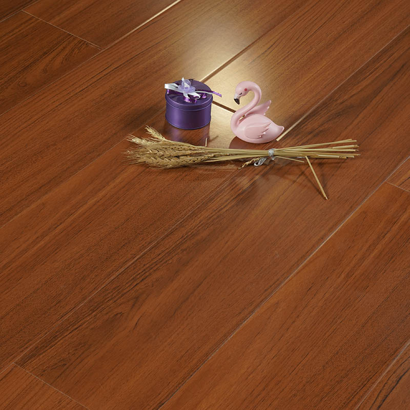 High Gloss Luxury Brown Thick Waterproof Laminate Flooring 