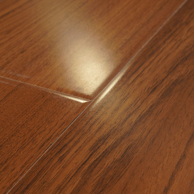 High Gloss Luxury Brown Thick Waterproof Laminate Flooring 