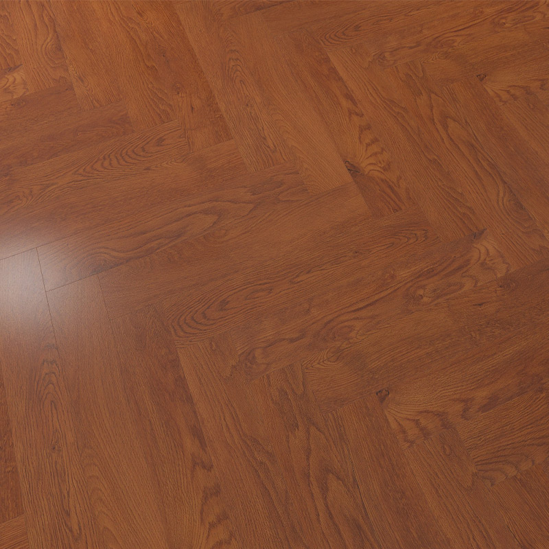 8mm Brown Herringbone Laminate Flooring