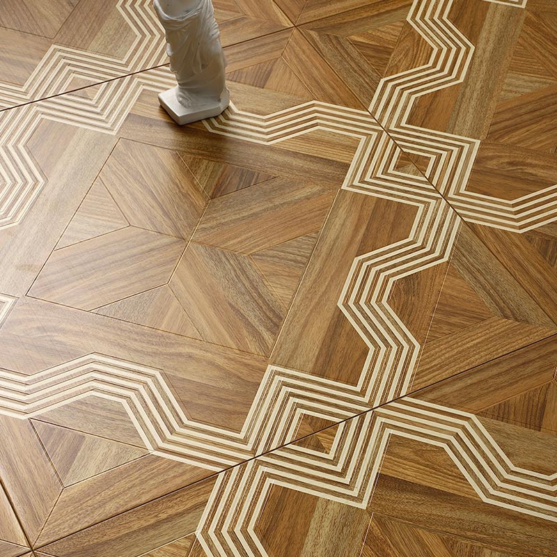 Moisture Resistant Bright Color Wooden Parquet Laminated Flooring