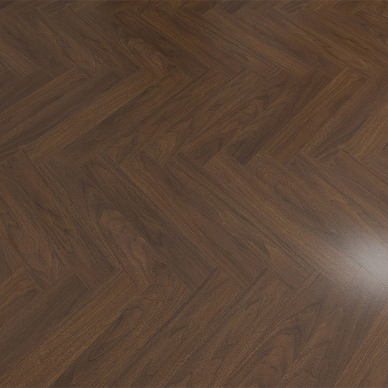 HDF Dark Herringbone Laminate Flooring