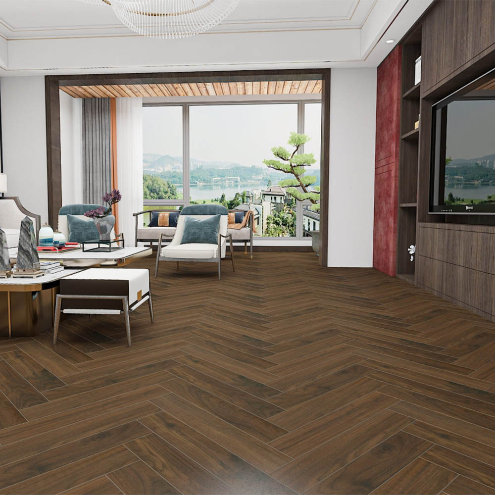 10mm Black Walnut Art Parquet Herringbone Laminate Flooring.jpg 10mm Black Walnut Art Parquet Herringbone Laminate Flooring.jpg
