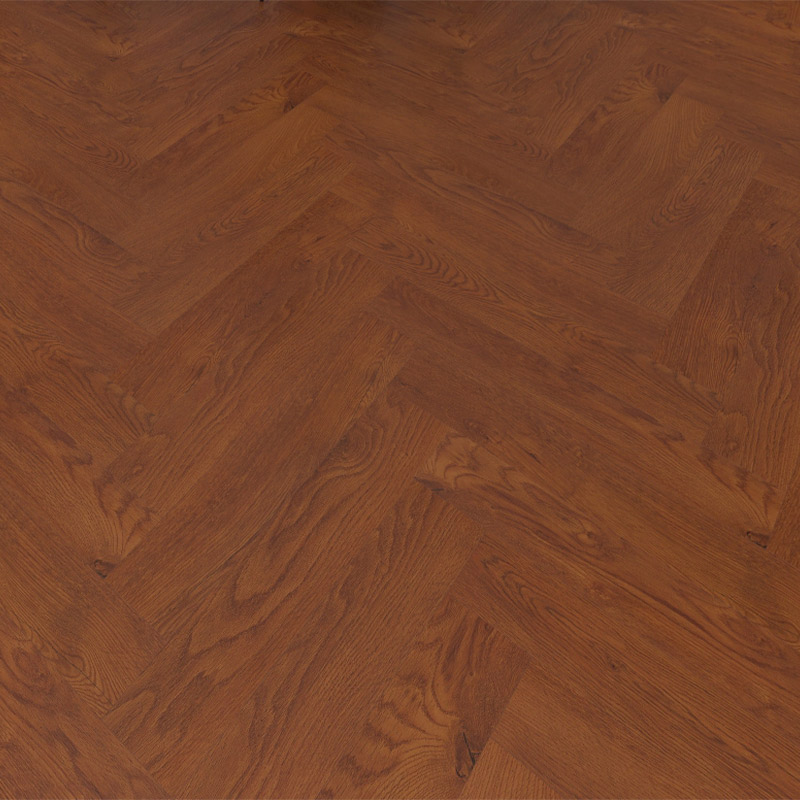 8mm Brown Herringbone Laminate Flooring