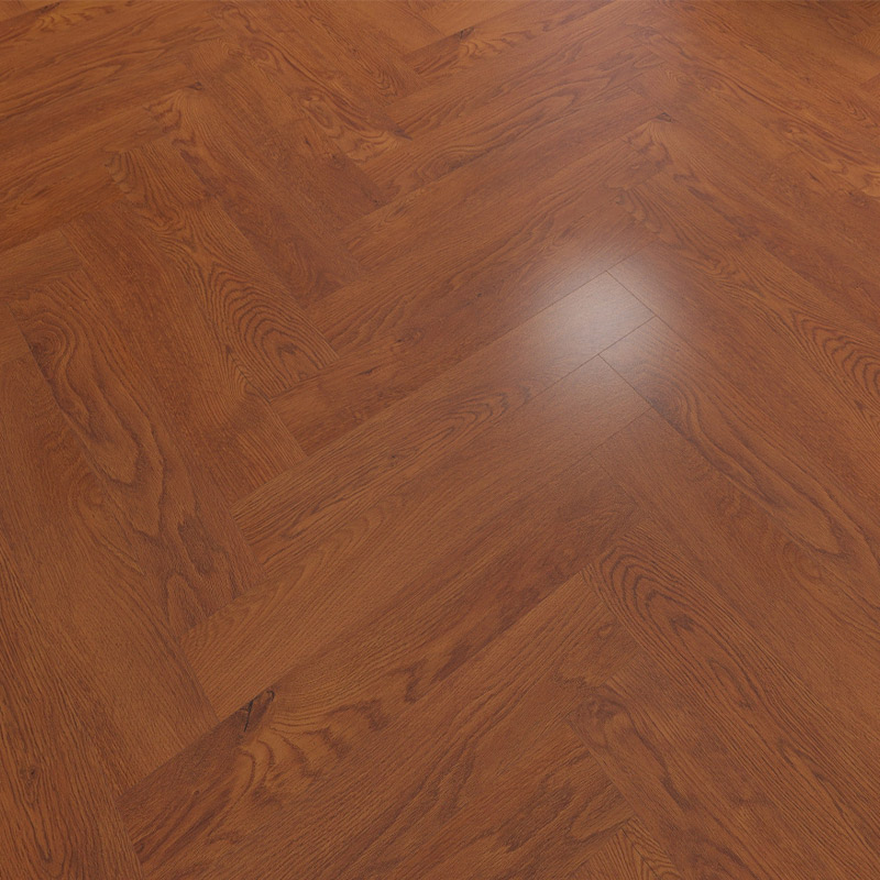 8mm Brown Herringbone Laminate Flooring