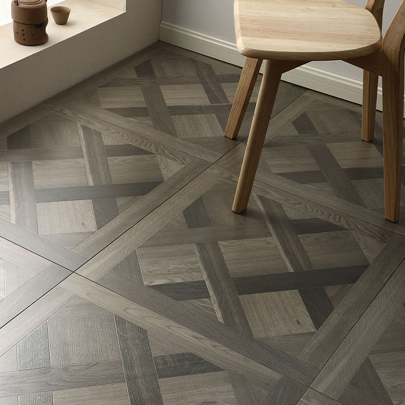 Dark Gray Wood Plank Parquet flooring