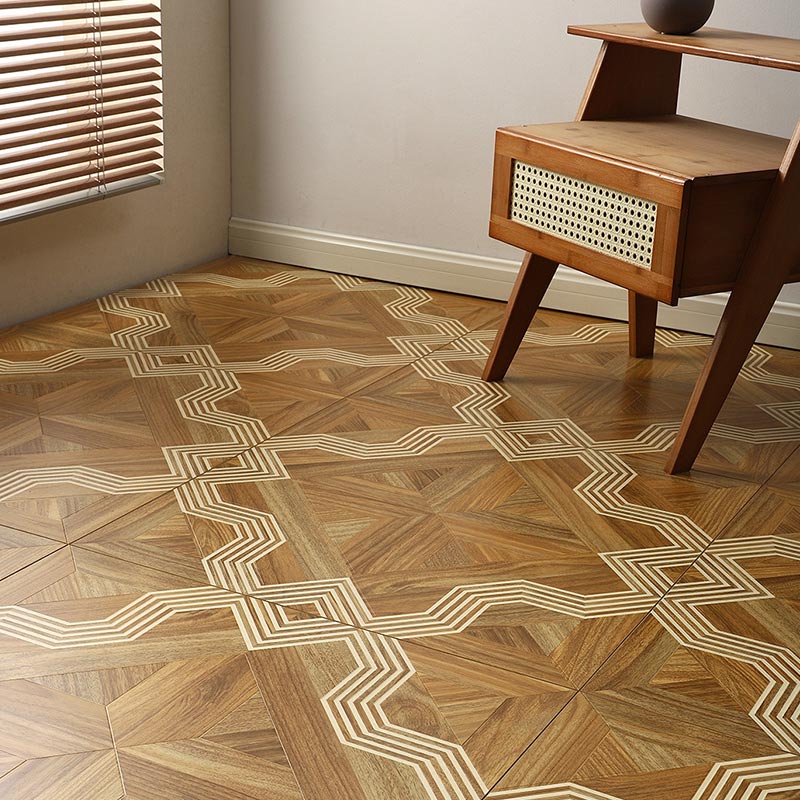 Moisture Resistant Bright Color Wooden Parquet Laminated Flooring